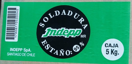 CAJA 10 UNID. SOLDADURA ESTAÑO 95% ALAMBRE CARRETE 1/2 KG.