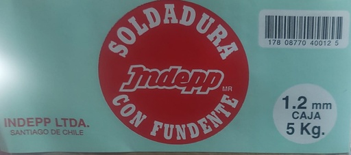 CAJA 10 UN. SOLD. ESTAÑO 50% CON FUNDENTE 1,2 MM. CARRETE 1/2 KG.